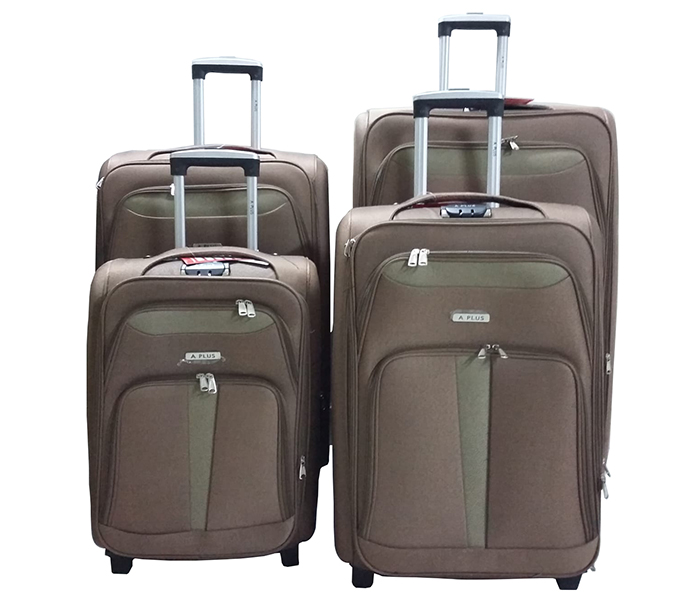 A Plus AT-443 4PCS Light Weight Soft Trolly - Light Brown - Zoom Image