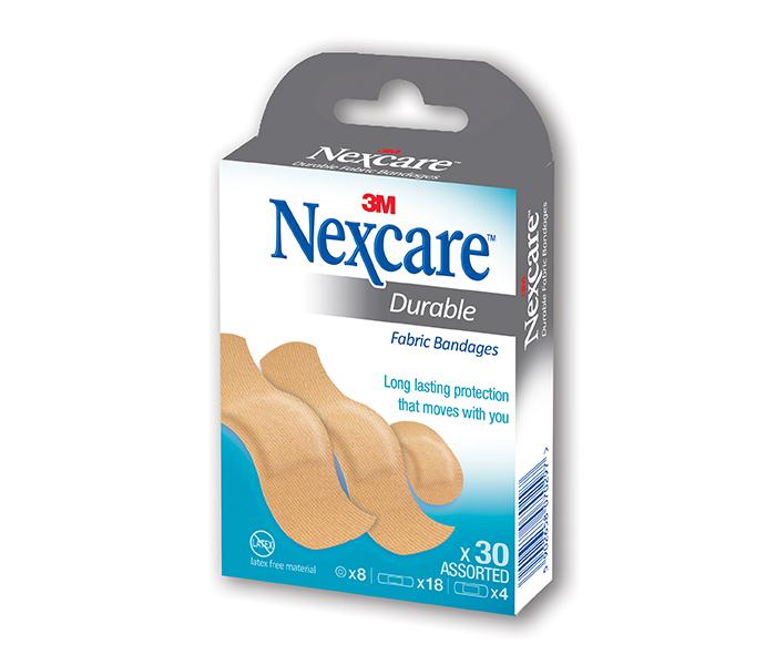 3M Nexcare 667-30 Durable Fabric Bandages, Assorted - 30 Piece - Zoom Image