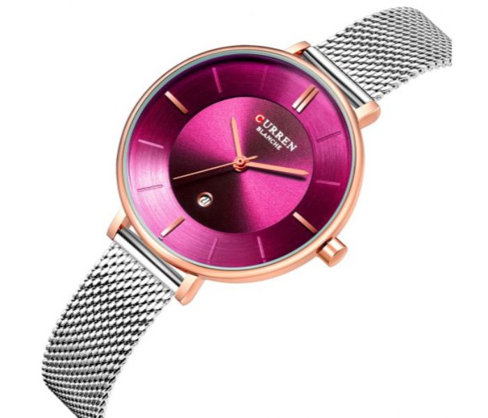 Curren 9037 Steel Analog Quartz Watch For Women Silver and Rose - Zoom Image 1