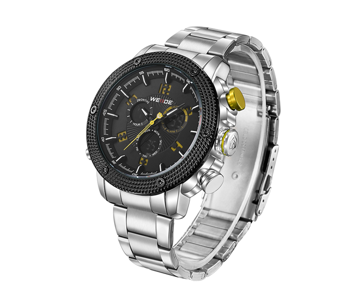 Weide WH-5206MB Analog and LCD Digital Watch Silver and Yellow - Zoom Image 3