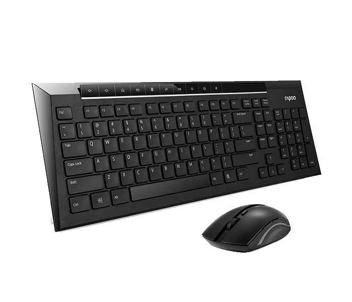 Rapoo 8200P Combo Wireless Optical Mouse & Keyboard - English, Black 17757 - Zoom Image 2