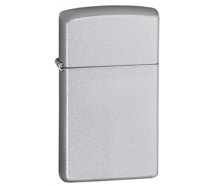 Zippo 1605 Slim Satin Chrome Lighter Silver - Zoom Image 1