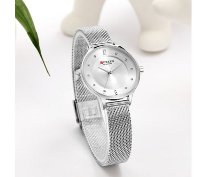 Curren 9036 Analog Quartz Watch For Women Silver - Zoom Image 2