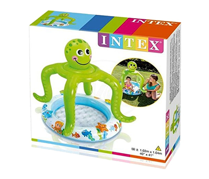 Intex ZX-57115 102 x 104CM Inflatable Smiling Octopus Shade Baby Swimming Pool - Zoom Image 1