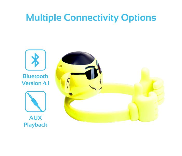 Promate Ape Mini High Definition Wireless Monkey Speaker With Smartphone Stand - Yellow - Zoom Image 2