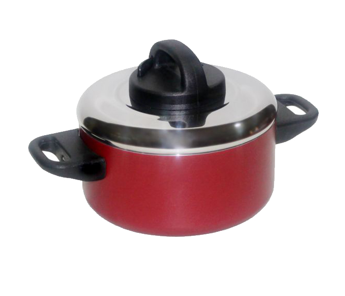 Prestige PR21542 18CM Classique Covered Saucepot with Stainless Steel Lid - Red - Zoom Image