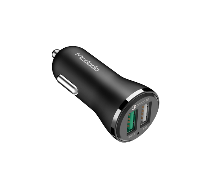 Mcdodo CC-4910 30W Dual Port USB Car Charger with Quick Charge - Black - Zoom Image 1