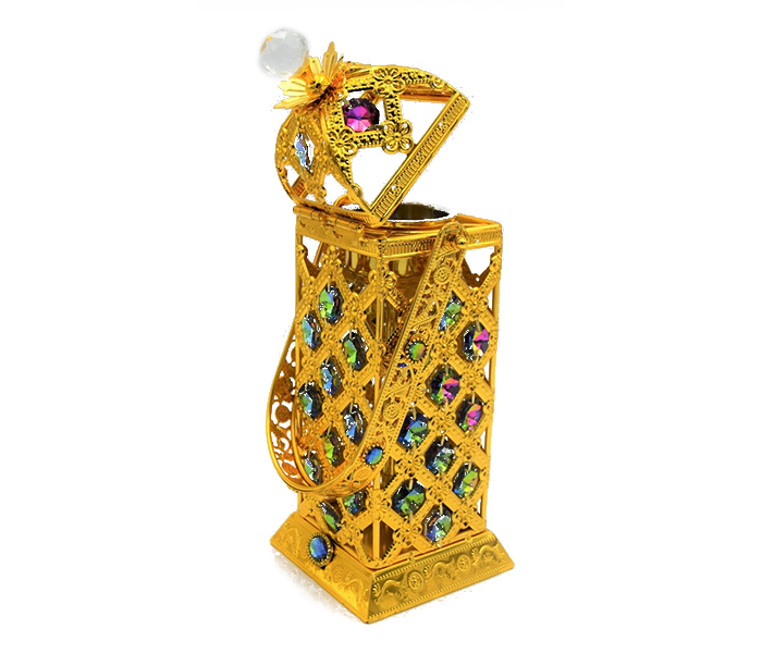 Home Concept Ar-120 Incense Burner For Bakhoor - Gold - Zoom Image 2