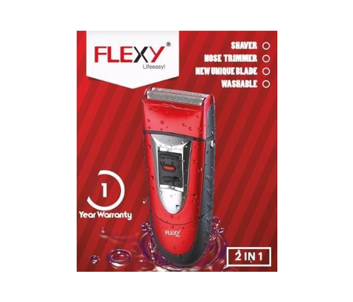 Flexy FMS285S 2-in-1 Rechargeable Shaver - Red - Zoom Image 2