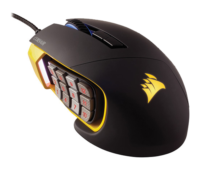 Corsair CH-9304011-NA Scimitar PRO RGB Gaming Mouse - Black & Yellow - Zoom Image 6