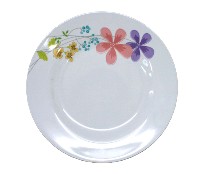 Royalford RF7104 8-inch Melamine Round Deep Plate - White - Zoom Image