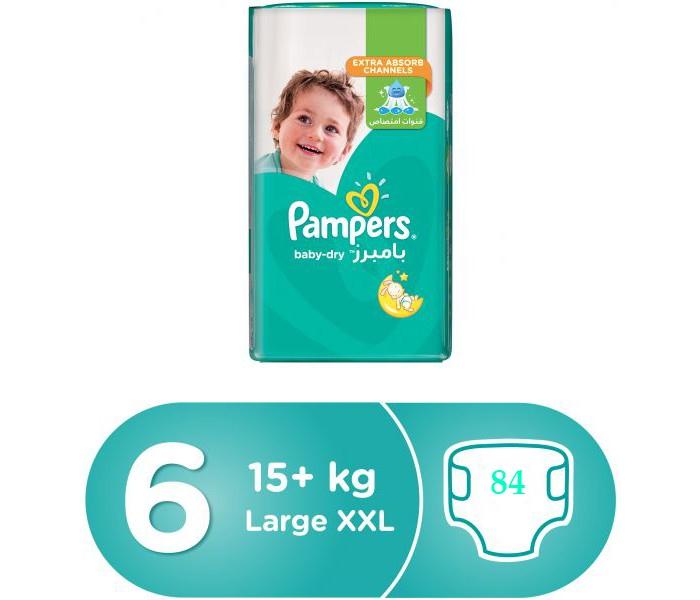 Pampers Baby-Dry Diapers 84 Pcs Jumbo Pack, Size 6 Suitable for 15+ kg (Large XXL) - Zoom Image 6