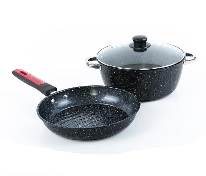 Epsilon EN3629 3 Pieces Cookware Set - Black - Zoom Image 1