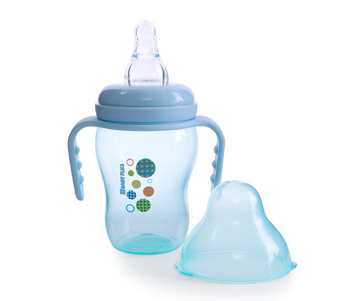 Baby Plus BP7095 Baby Feeding Bottle with Handle - Sky Blue - Zoom Image 1