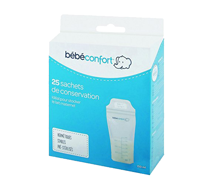 Bebe Confort 3101209000 Breast Milk Conservation Bags - 25 Pieces, White - Zoom Image 1