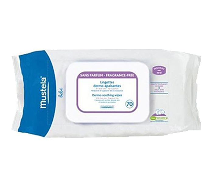 Mustela N23593541A Dermo Soothing Wipes - 70 Pieces, White - Zoom Image