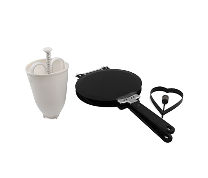 Premier 18cm Non-Stick Pancake Making Kit - 3 Pieces, Black - Zoom Image 1