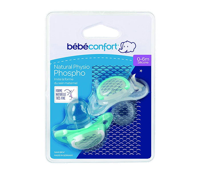 Bebe Confort 3104201060 Silicone Natural Physio Phospho Pacifier - Navy, 2 Pieces - Zoom Image 5