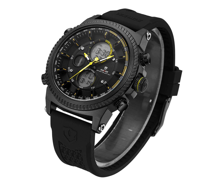 Weide WH-6403PU Analog and LCD Digital Watch Black and Yellow - Zoom Image 3