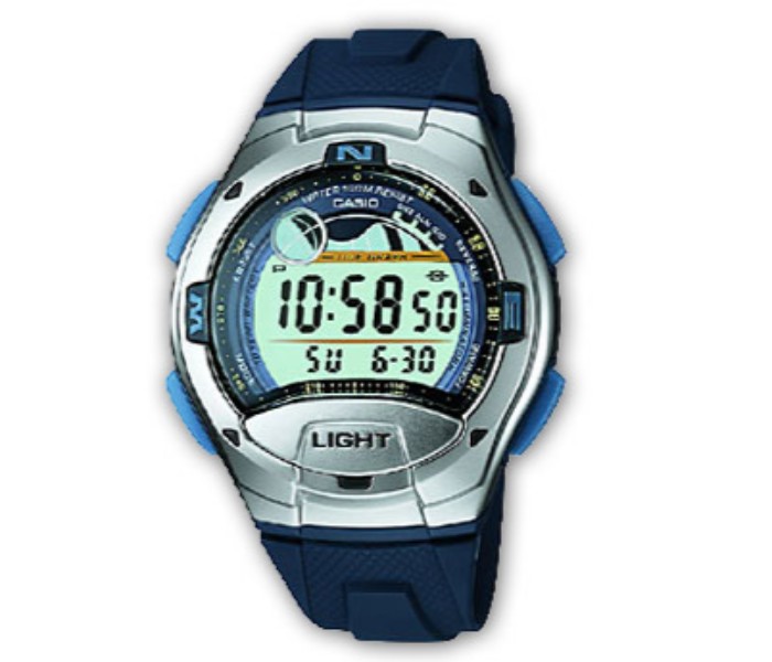 Casio W-753-2AVDF Mens Sports Watch Blue and Silver - Zoom Image