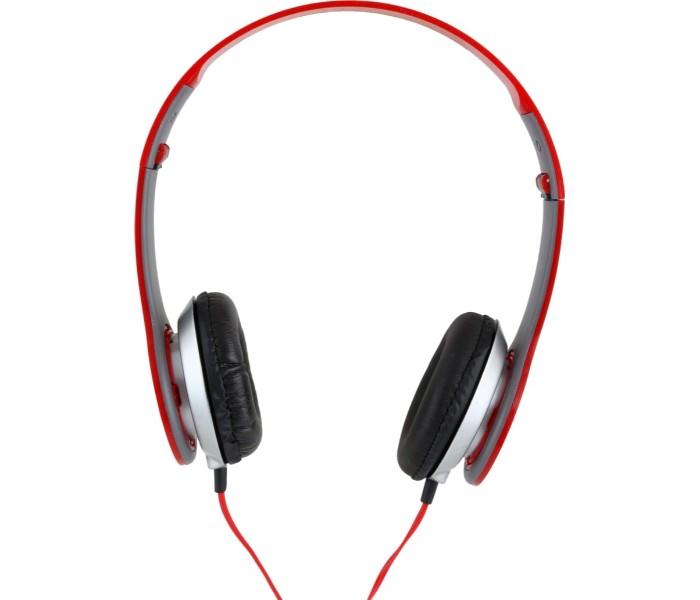 Compact Tri-Fold Design High Definition Single Pin Wired Stereo Headphones - Red - Zoom Image 4