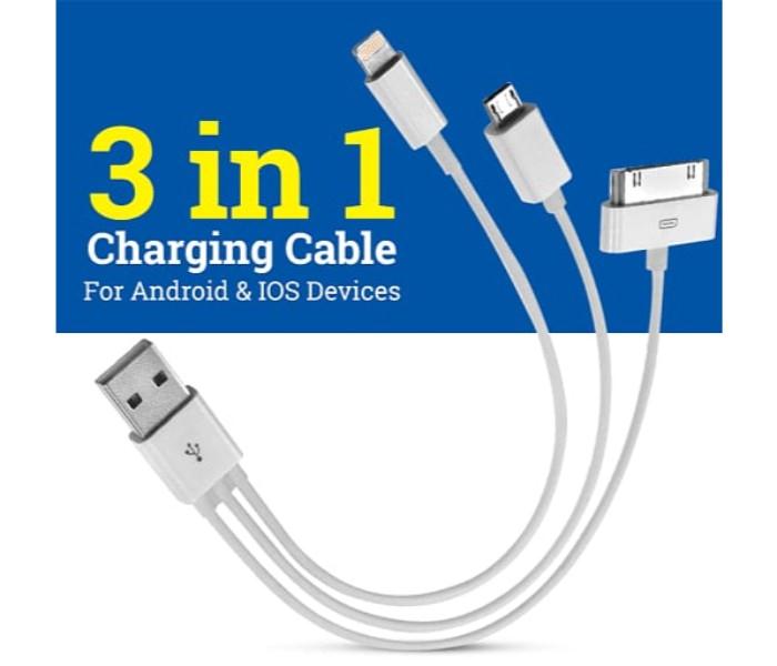 3 in1 Charging Cable For Android & iOS Devices - Zoom Image 1