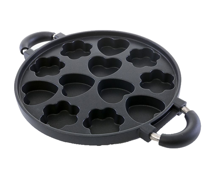 Royalford RF5780 Dai Cast Aluminum Muffin Plate - 28cm, Black - Zoom Image 2