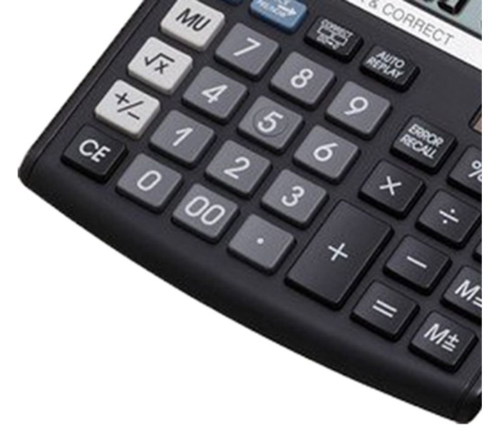 Citizen CTZ CT 500JS 12 Digit Basic Calculator Black - Zoom Image 1