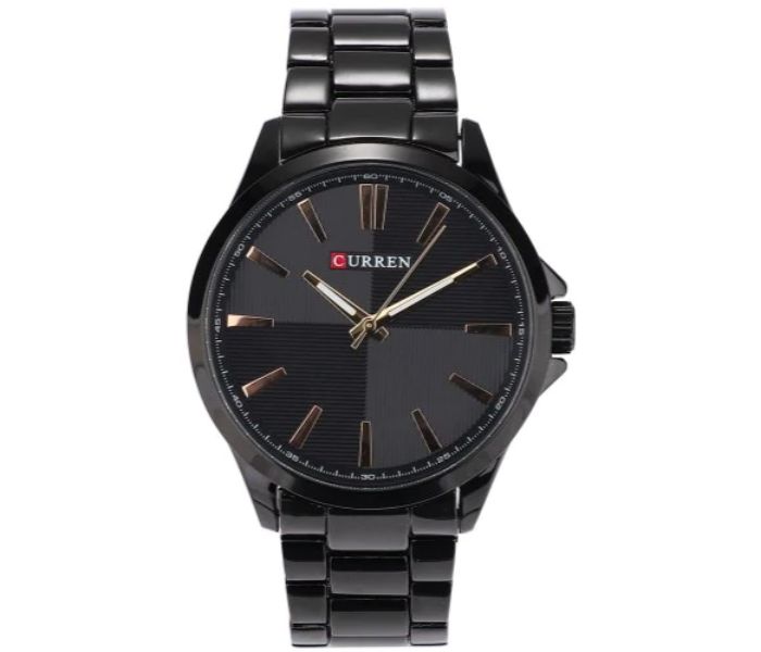 Curren 8320 Waterproof Quartz Watch For Men Black - Zoom Image