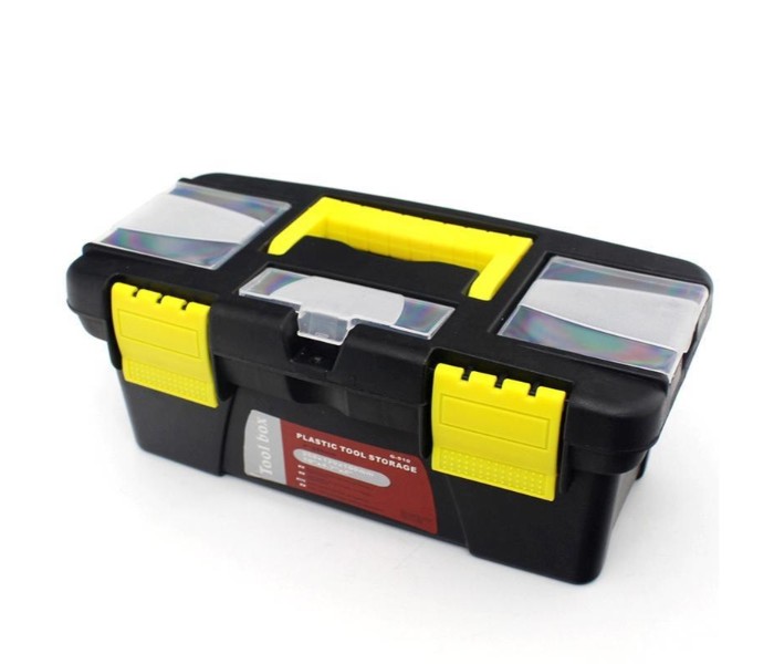 Taqdeer T-10 10 Inch Hardware Tool Storage Box Yellow and Black - Zoom Image 2