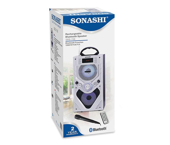 Sonashi SBS-708 Rechargeable Bluetooth Speaker - Silver - Zoom Image 5