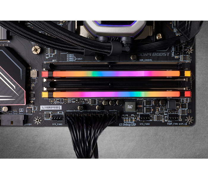 Corsair CMW16GX4M2A2666C16 Vengeance RGB PRO 16GB (2 x 8GB) DDR4 DRAM 2666MHz C16 Memory Kit - Black - Zoom Image 3