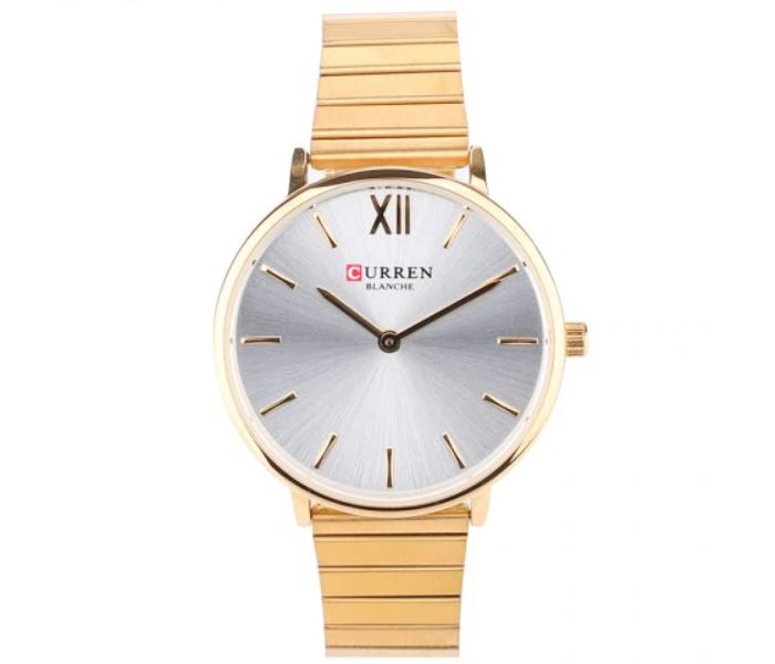 Curren 9040 Analog Quartz Watch For Women Gold and Silver - Zoom Image