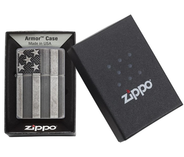 Zippo 28974 US Flag Lighter Silver - Zoom Image 3