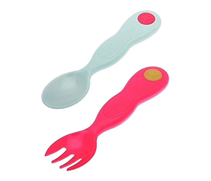 Bebe Confort 3105201400 Sport Learning Cutlery - Set of 2, Red & Grey - Zoom Image