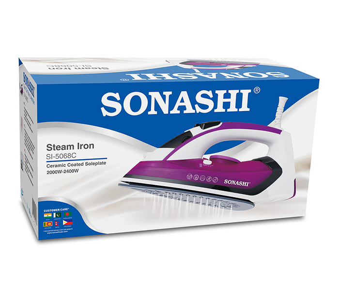 Sonashi SI-5068C 2400W Steam Iron with Ceramic Soleplate - Purple - Zoom Image 3