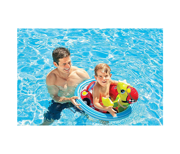 Intex ZX-59570 76 x 58CM Inflatable Turtle See Me Sit Pool Rider - Zoom Image 1