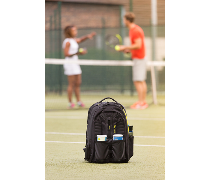 Targus TSB943EU 15.6 inch Work & Play Rackets Laptop Backpack - Black & Yellow - Zoom Image 8