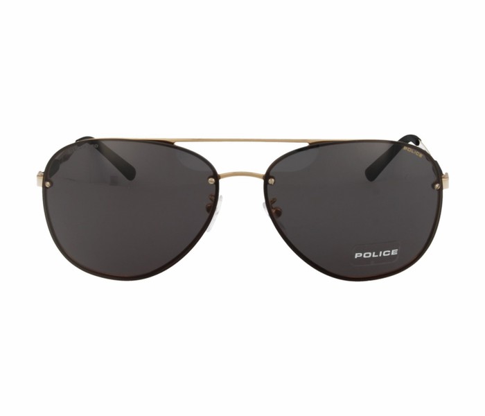 Police SPL379 0300 Aviator Gold Frame & Black Mirrored Sunglasses for Women - Zoom Image 2