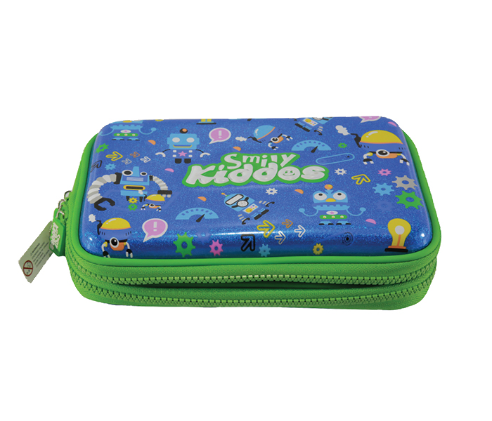 Smily Kiddos SK11001036 Fancy Double Compartment Pencil Case - Blue - Zoom Image 1