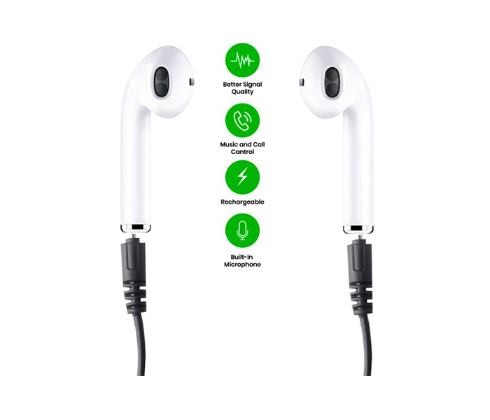 iends LG-A5 Wireless Bluetooth Stereo Earbuds - White - Zoom Image 2