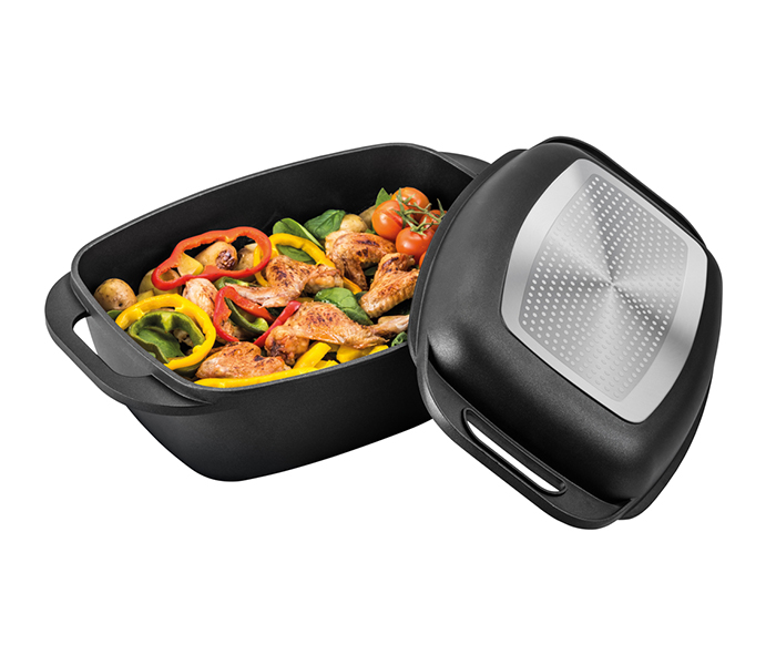 Lamart LT1105 Roasting Pan with Grilling Lid, Black - Zoom Image 2