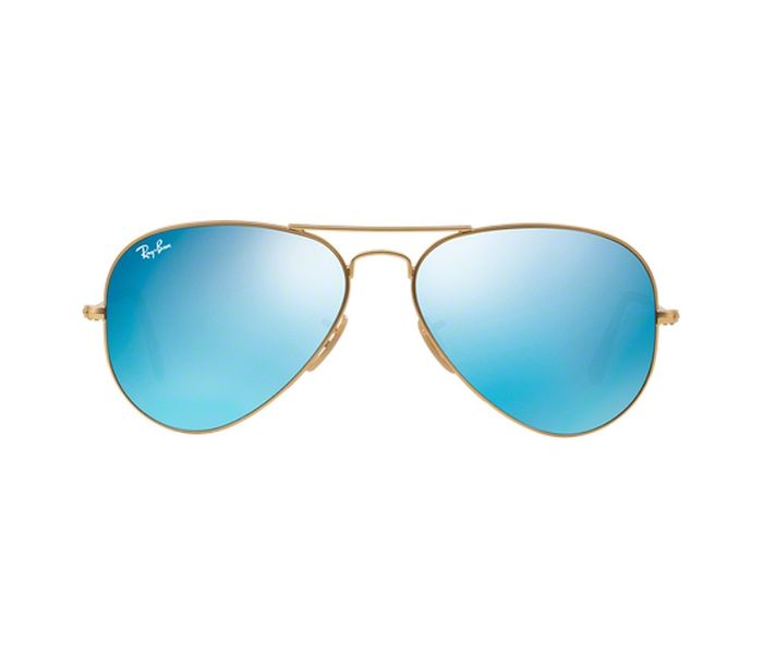 Ray-Ban RB3025-112/17-62 Aviator Golden Frame & Blue Mirrored Sunglasses for Unisex - Zoom Image 2