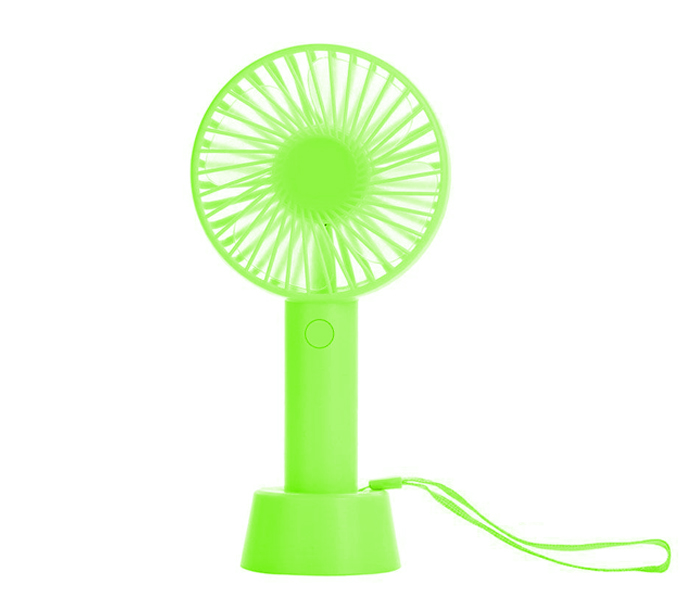  Zooni Rechargeable USB Mini Desktop Fan With Lanyard - Green - Zoom Image