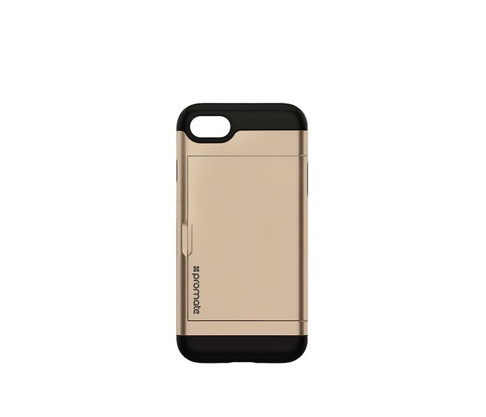 Promate VaultCase-i7 Shockproof Protective iPhone 7 Case with Secure Card Slot, Gold - Zoom Image 6