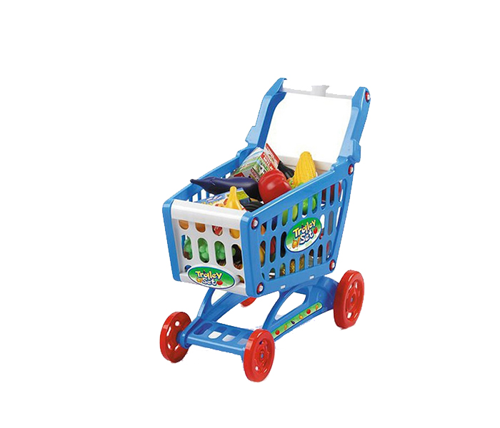 40 Pieces Kids Shopping Trolley Toy - Blue - Zoom Image 2