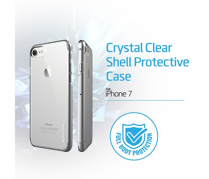 Promate Crystal-i7 Crystal Clear Shell Protective iPhone 7 Case Cover - Zoom Image 1