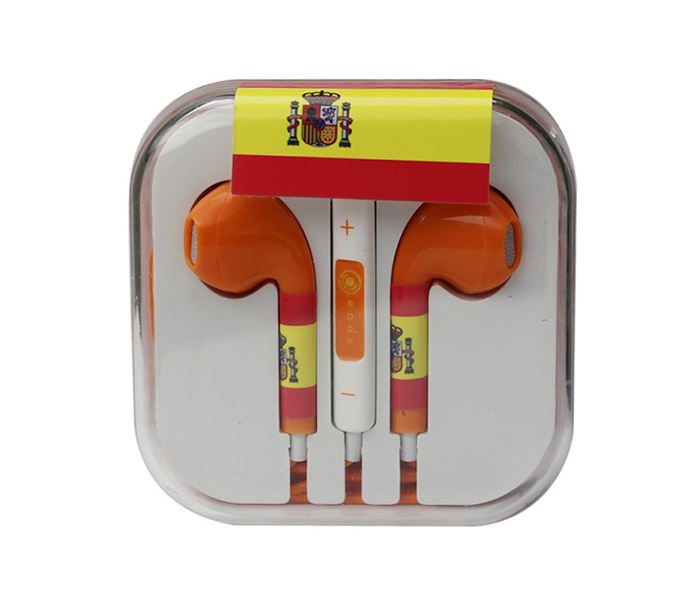 iends IE-HS2018 World Cup Edition 3.5mm Wired Earphone - Orange - Zoom Image 1