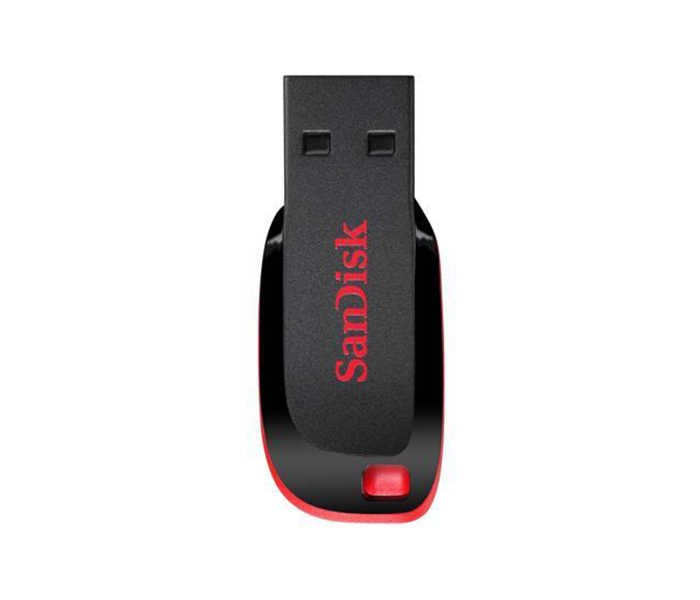 SanDisk SDCZ50-016G-B35 16GB Cruzer Blade USB 2.0 Flash Drive - Black & Red - Zoom Image 2