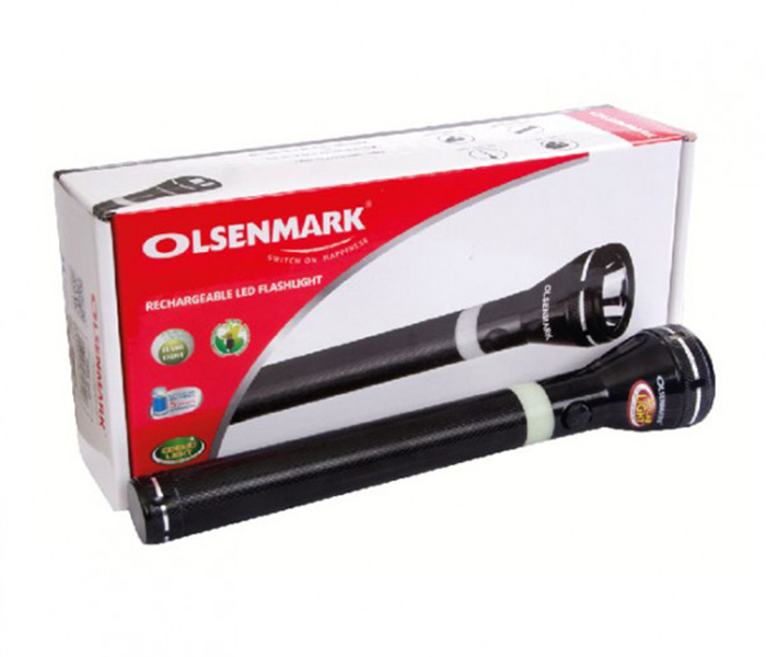 Olsenmark OMFL2659 257MM Rechargeable LED Flashlight, Black - Zoom Image 1